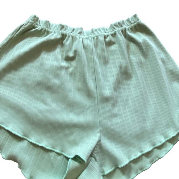 Zaful Womens Light weight Comfy Ribbed Shorts-Mint Green-Size 4-GUC - Picture 2 of 7